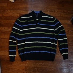 Brooks Brother Cotton Pullover Button Up Sweater